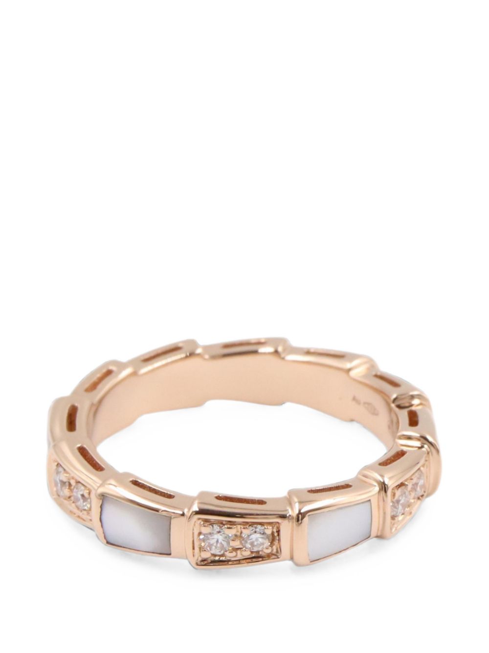 BAGUE SERPENTI Viper Or rose Blanc