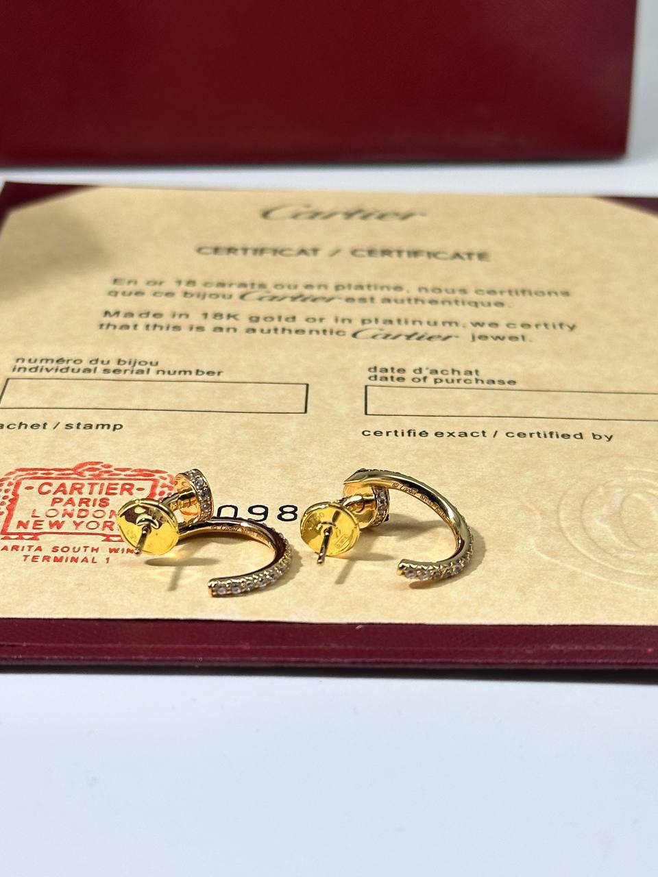 BOUCLES Cartier juste un clou Strass