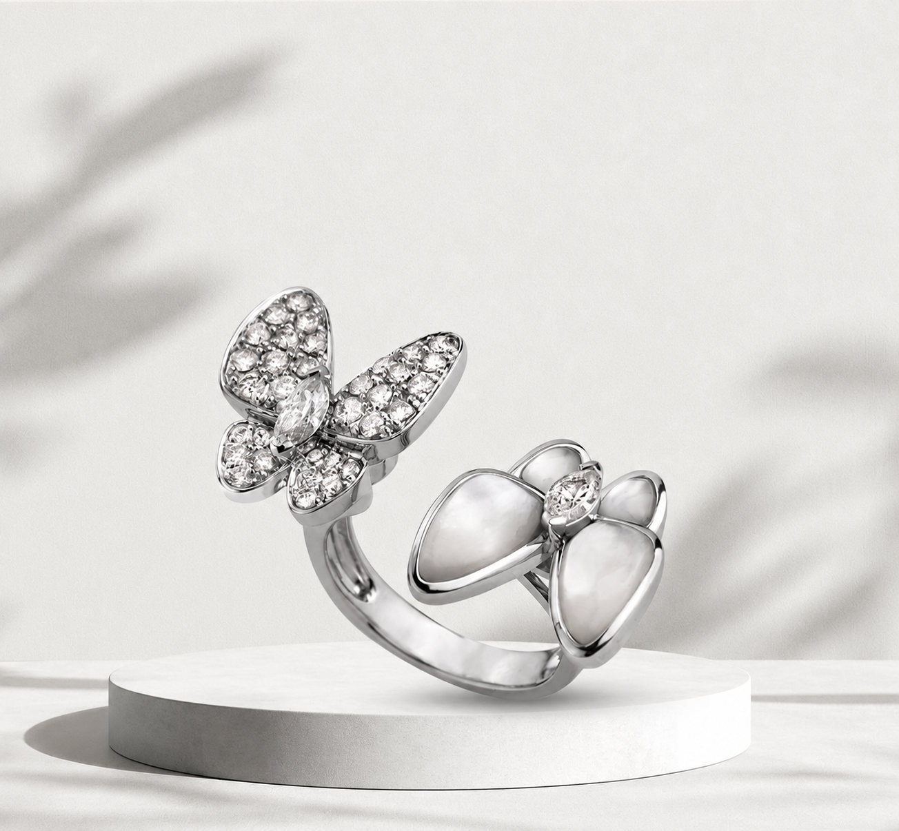 BAGUE VAN CLEEF & ARPELS PAPILLON ARGENT