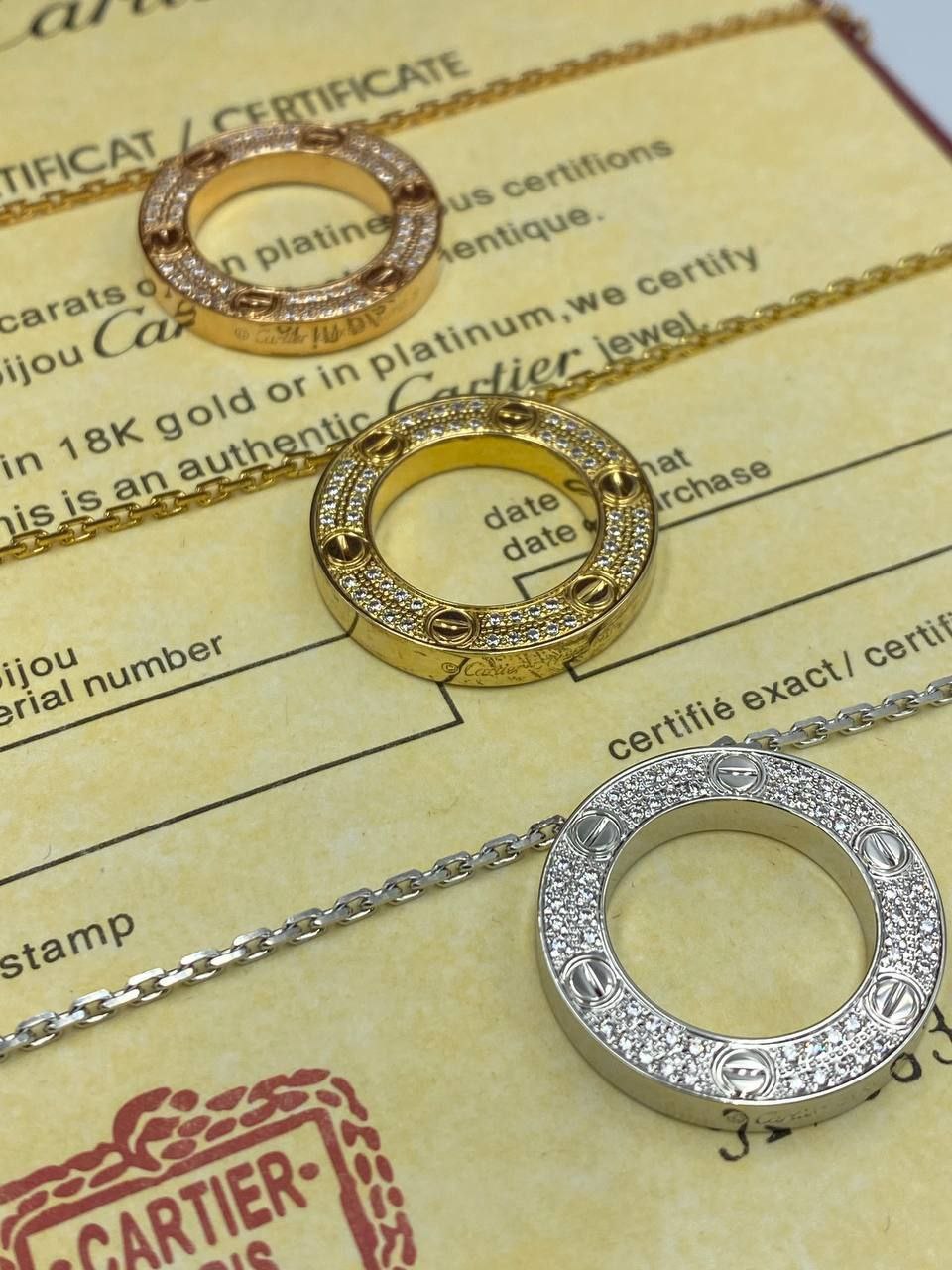 COLLIER Cartier Love pavée