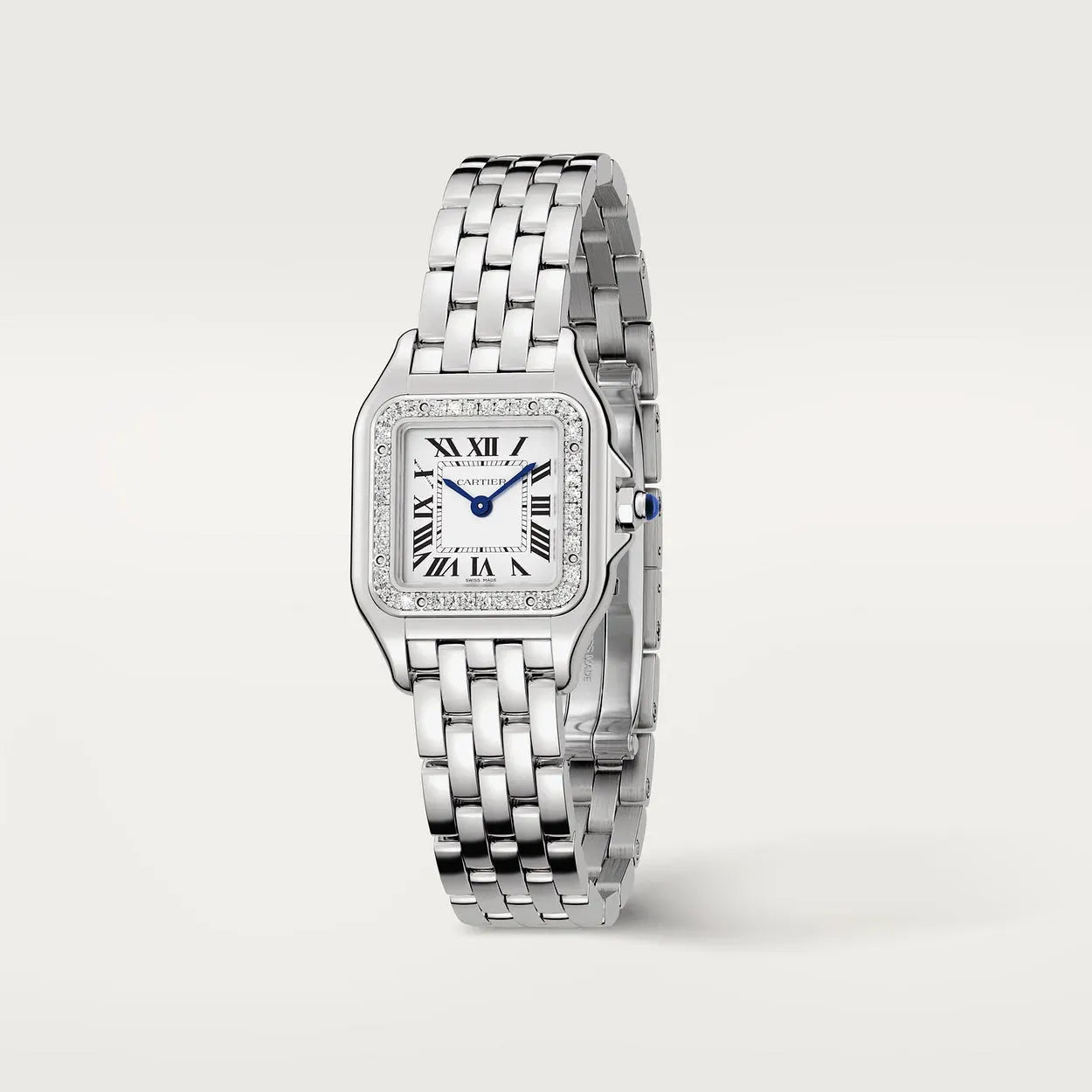 MONTRE CARTIER PANTHERE SERTIE SILVER