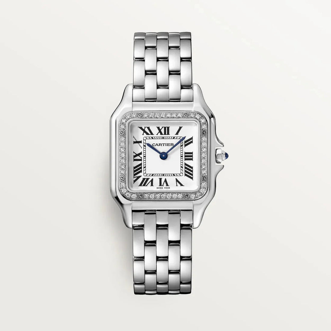 MONTRE CARTIER PANTHERE SERTIE SILVER