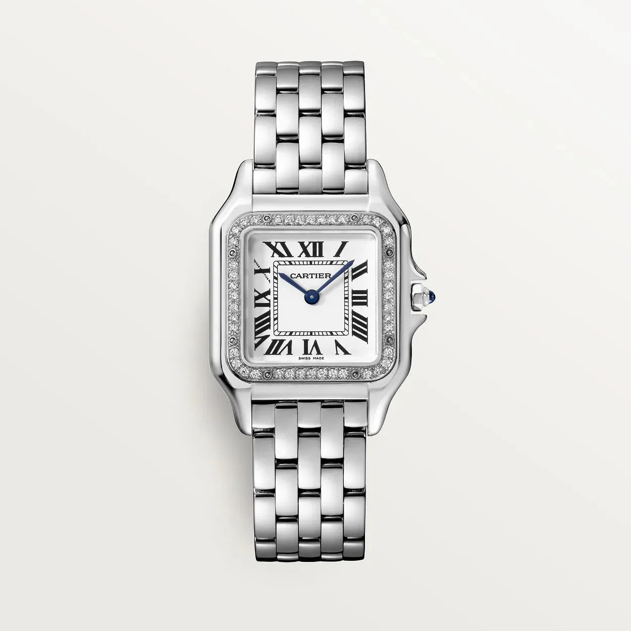 MONTRE CARTIER PANTHERE SERTIE SILVER