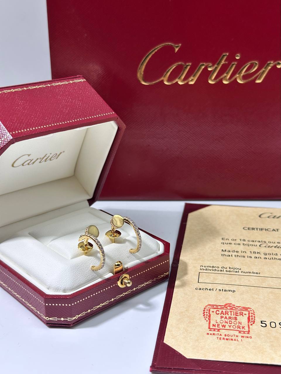 BOUCLES Cartier juste un clou Strass