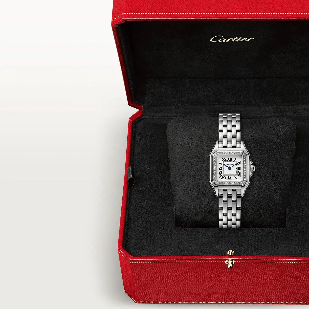 MONTRE CARTIER PANTHERE SERTIE SILVER
