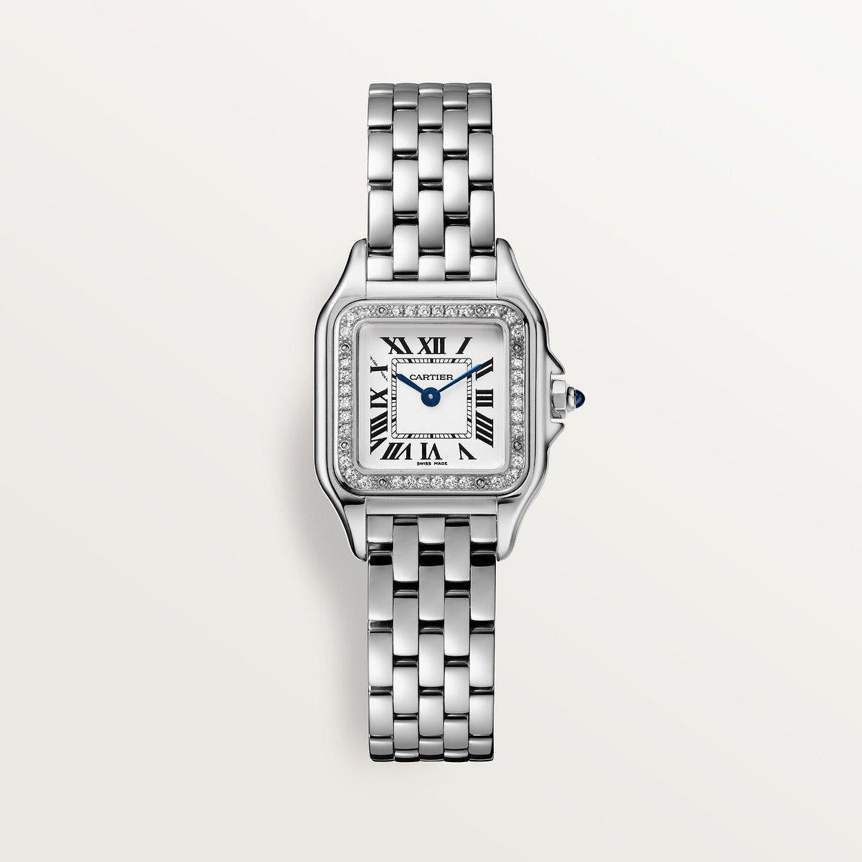 MONTRE CARTIER PANTHERE SERTIE SILVER