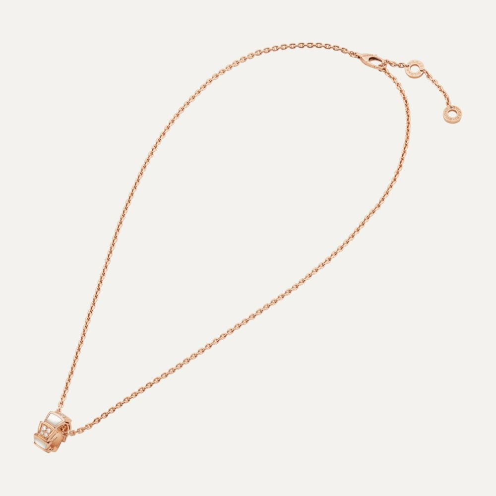 COLLIER COLLIER BVLGARI VIPER VERT MALACHITE-ROSE-GOLD