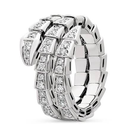 BAGUE SERPENTI VIPER DOBLE DIAMANTS