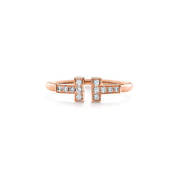 BAGUE TIFFANY&Co T-Bar Or rose