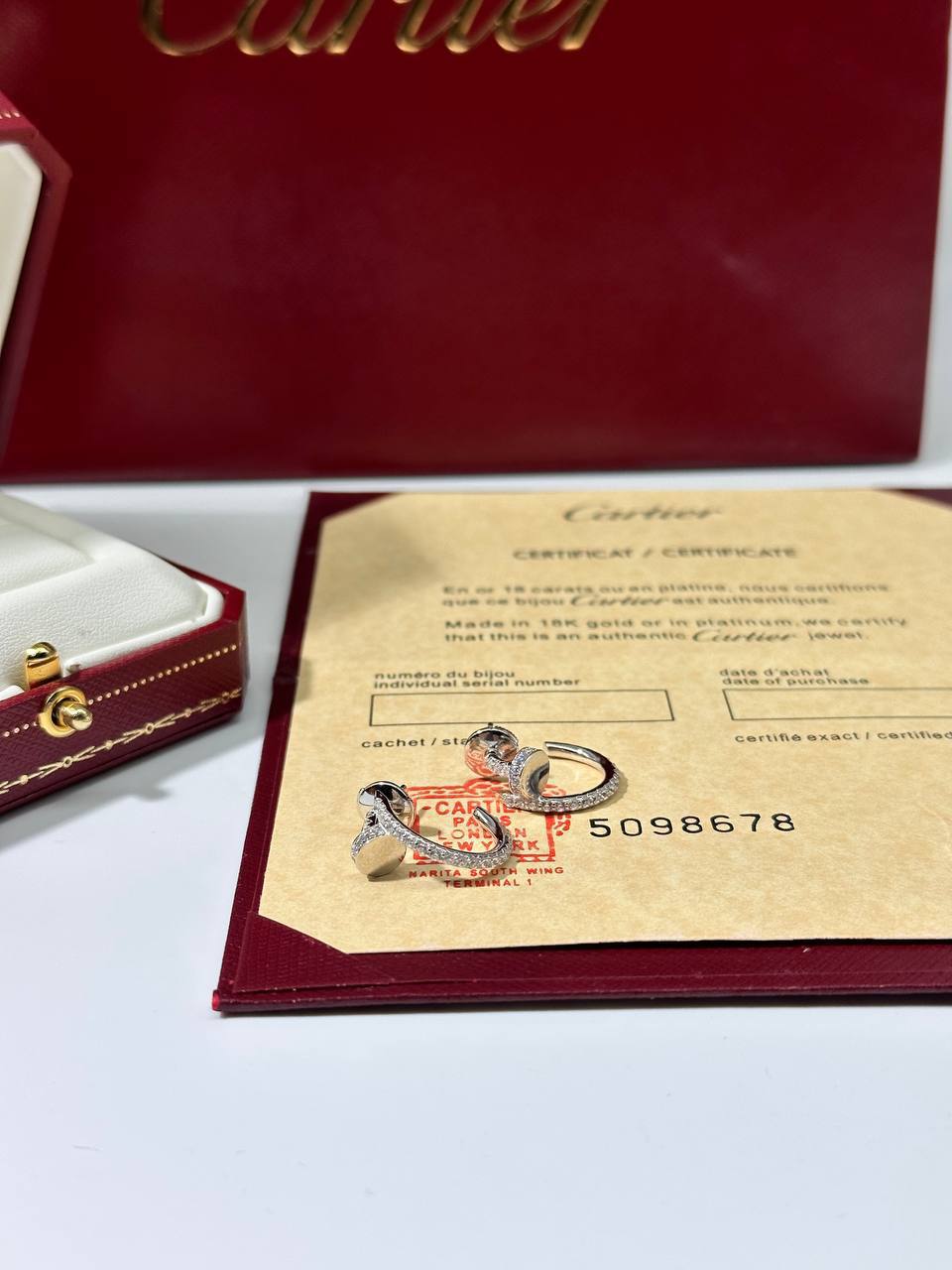 BOUCLES Cartier juste un clou Strass